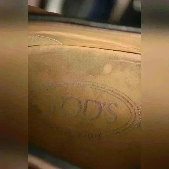 TOD'S BLACK CALFSKIN LEATHER GOMMINO PENNY LOAFER SLIP ON  10US ITALY - Picture 8 of 10